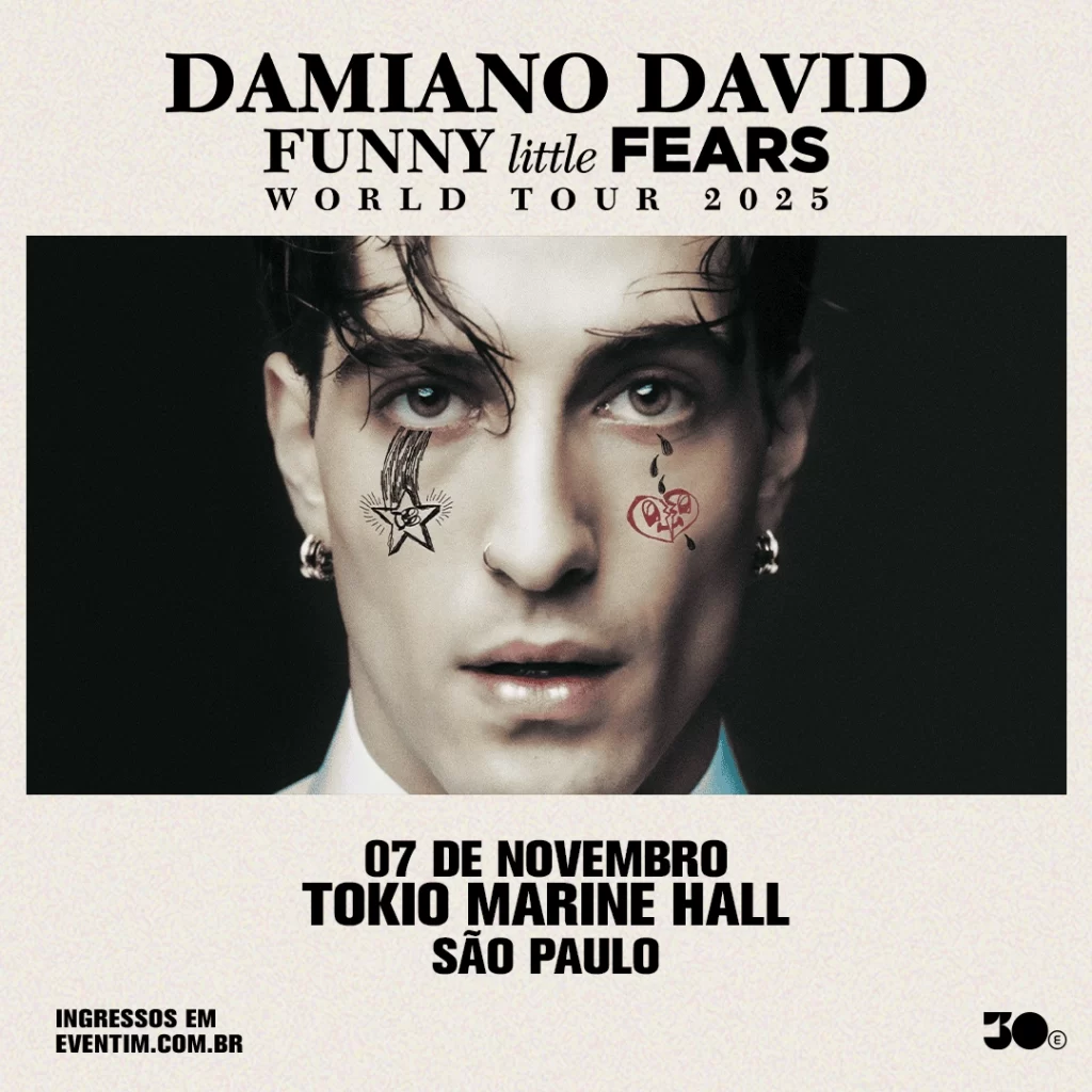 Do excesso ao íntimo: Damiano David estreia carreira solo no Brasil 2