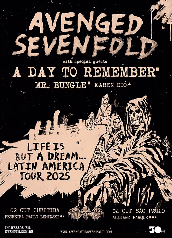 Avenged Sevenfold volta ao Brasil com shows em Curitiba e São Paulo 2