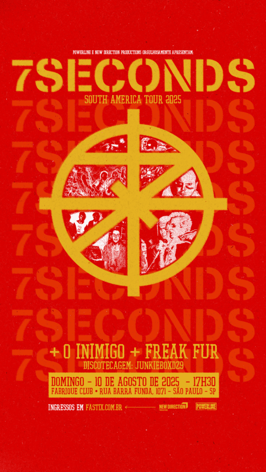 Veteranos do 7 Seconds trazem seu hardcore/punk clássico a São Paulo neste domingo (10) 2