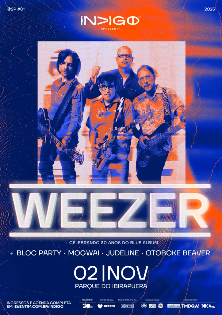 Weezer, Bloc Party, Mogwai, Judeline e Otoboke Beaver: um line-up histórico toma conta do Ibirapuera no Índigo 2