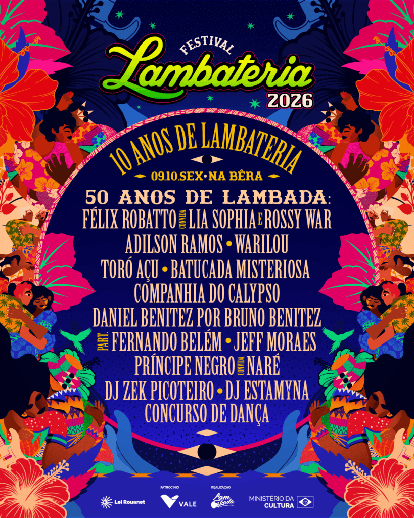 Festival Lambateria 2026 comemora 10 anos da festa e 50 anos de Lambada!