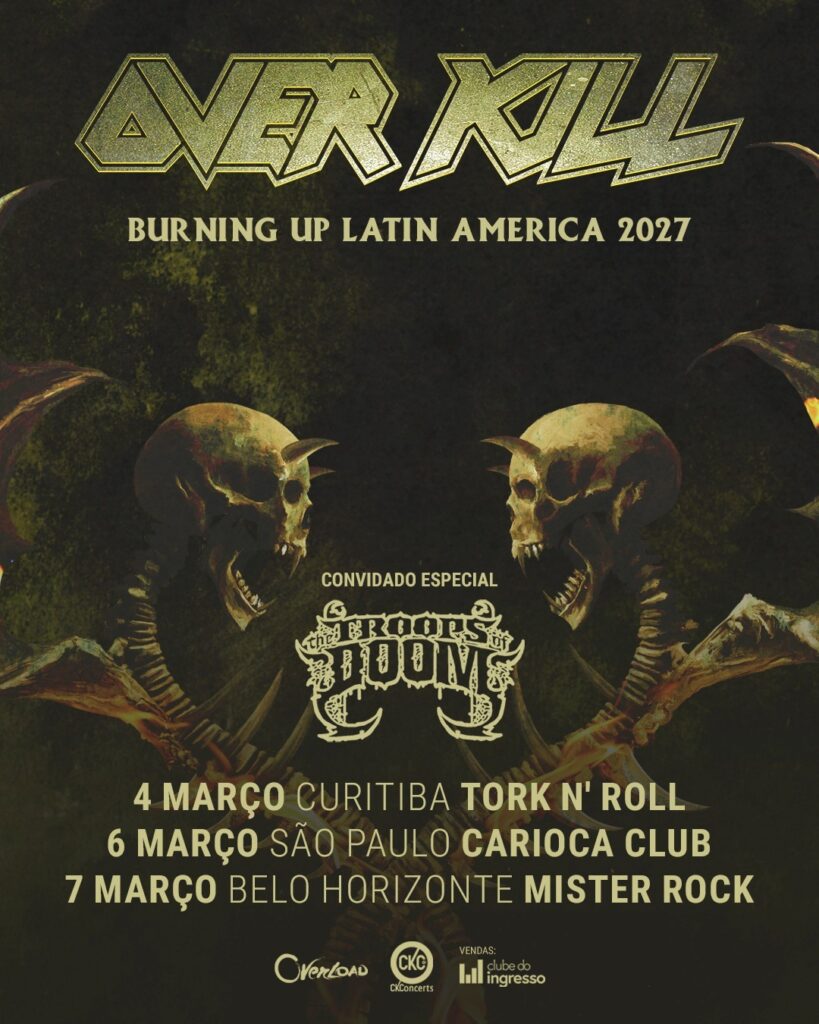 Overkill, Lenda Do Thrash, Volta Ao Brasil Em Março De 2027! 3 Overkill, lenda do thrash, volta ao Brasil em março de 2027! 2