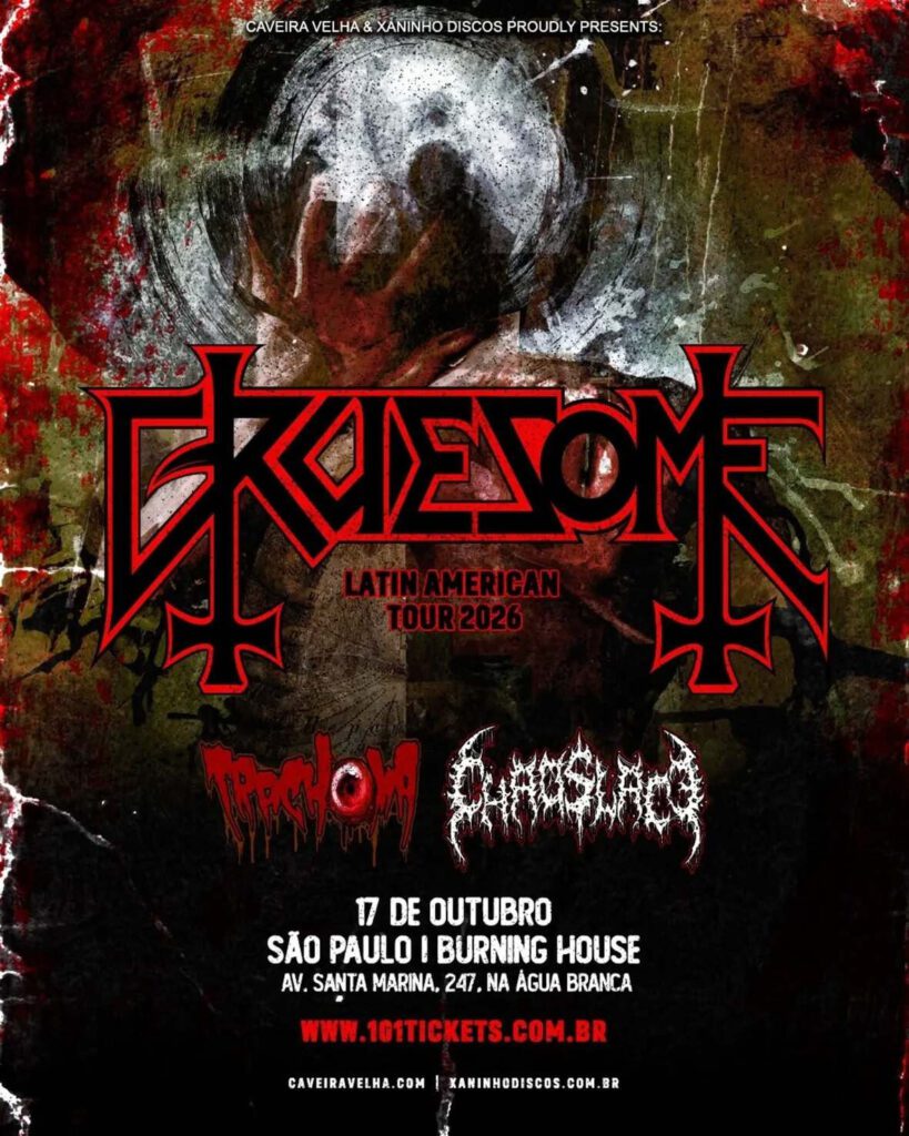 GRUESOME FAZ ESTRÉIA EM SÃO PAULO, NESTE SÁBADO, PARA ALEGRIA DOS FÃS DO DEATH (METAL)